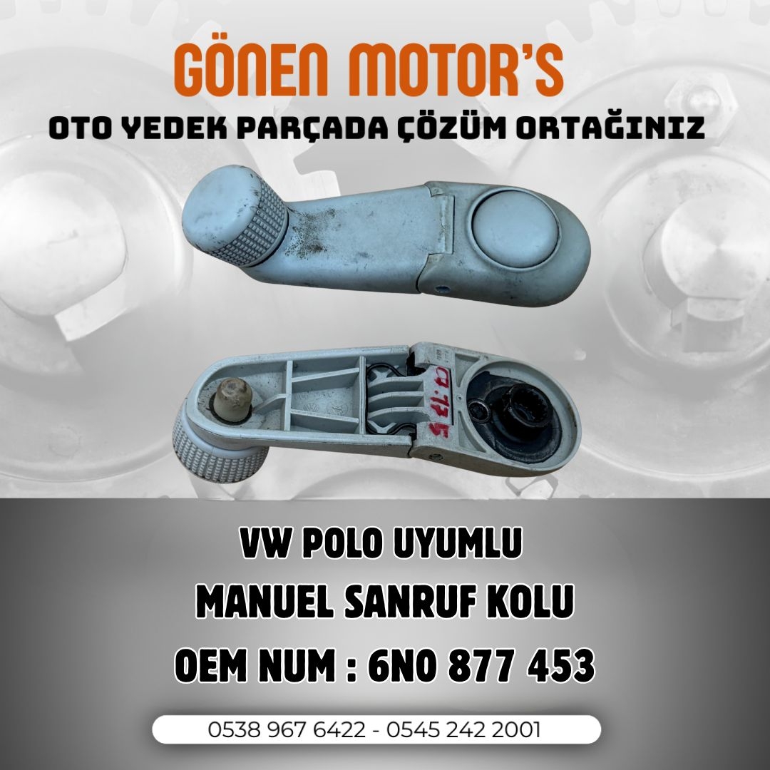 222 - 6N0 877 453 – Sunroof Açma Kolu